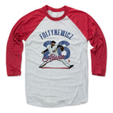 Mens Baseball T-Shirt Red / Ash