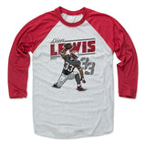 Mens Baseball T-Shirt Red / Ash