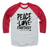 Mens Baseball T-Shirt Red / Ash