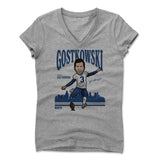 Womens Women's V-Neck Athletic Gray