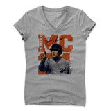 Womens Women's V-Neck Athletic Gray