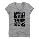 Womens Women's V-Neck Athletic Gray