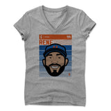 Womens Women's V-Neck Athletic Gray