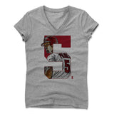 Womens Women's V-Neck Athletic Gray