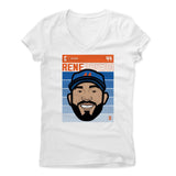 Womens Women's V-Neck White